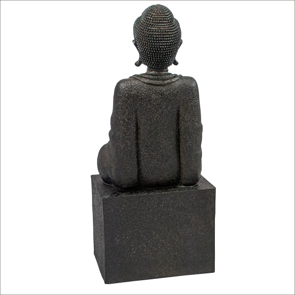 Buddha auf Sockel mit Teelicht (Figur 1) Höhe: 30 cm