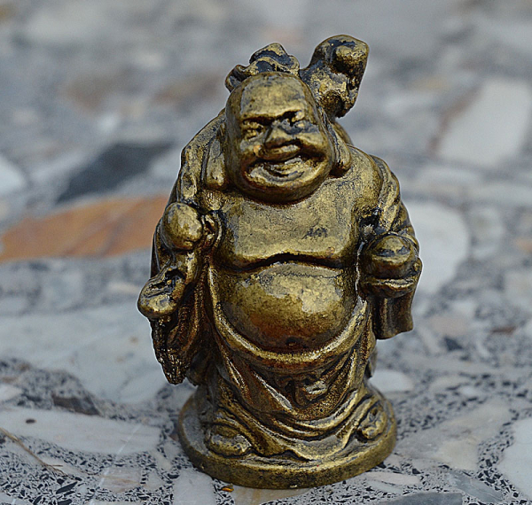 BUD4602-G Figur 3 Happy Buddhas zum Sammeln Höhe: 5 cm