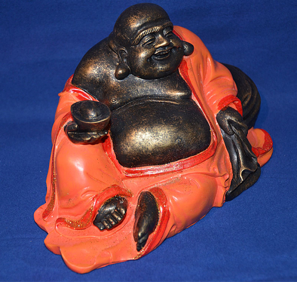 Lachender Buddha sitzend Höhe: 12.5 cm