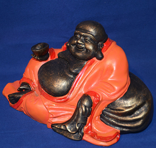 Lachender Buddha sitzend Höhe: 12.5 cm