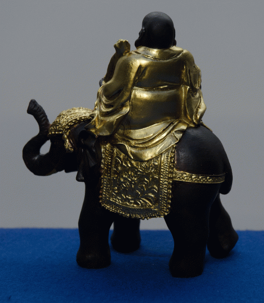 Lachender Buddha auf Elefant Höhe: 10,5 cm