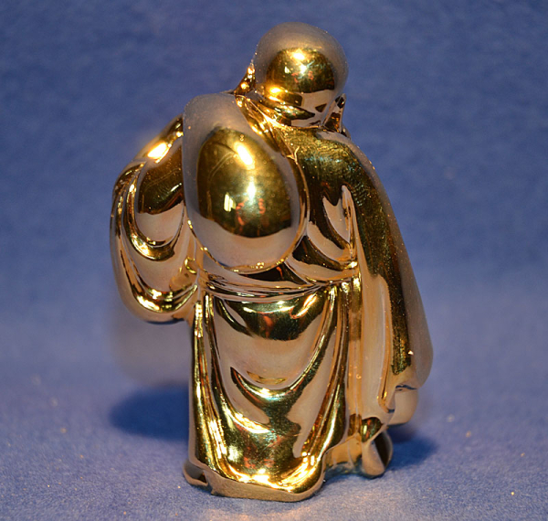 Happy-Buddha Gold glänzend Höhe: 7 cm