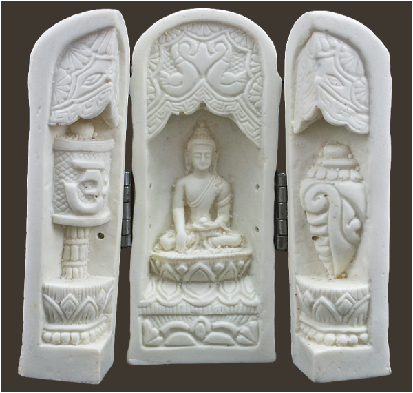 Buddha Triptychon Höhe: 12 cm