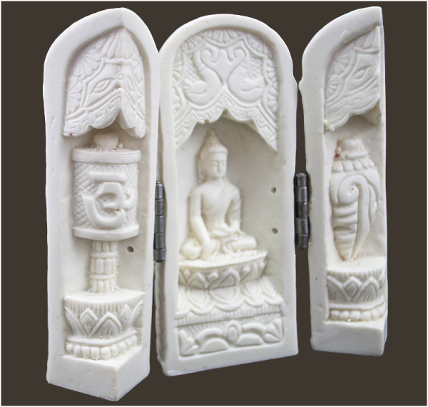 Buddha Triptychon Höhe: 12 cm