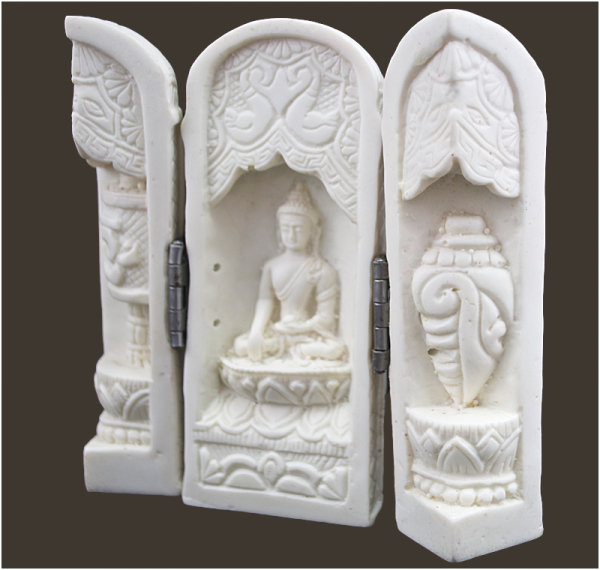 Buddha Triptychon Höhe: 12 cm