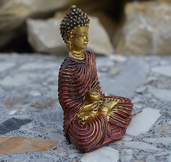 Thai Buddha im Lotussitz (Figur 2) Höhe: 6 cm