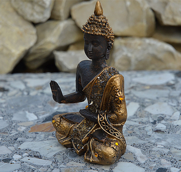 Thai Buddha im Lotussitz (Figur 2) Höhe: 10 cm