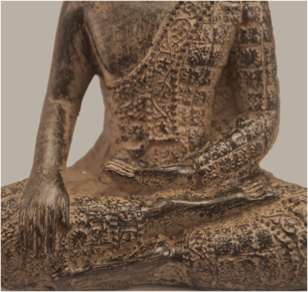 Buddha sitzend braun Höhe: 13 cm