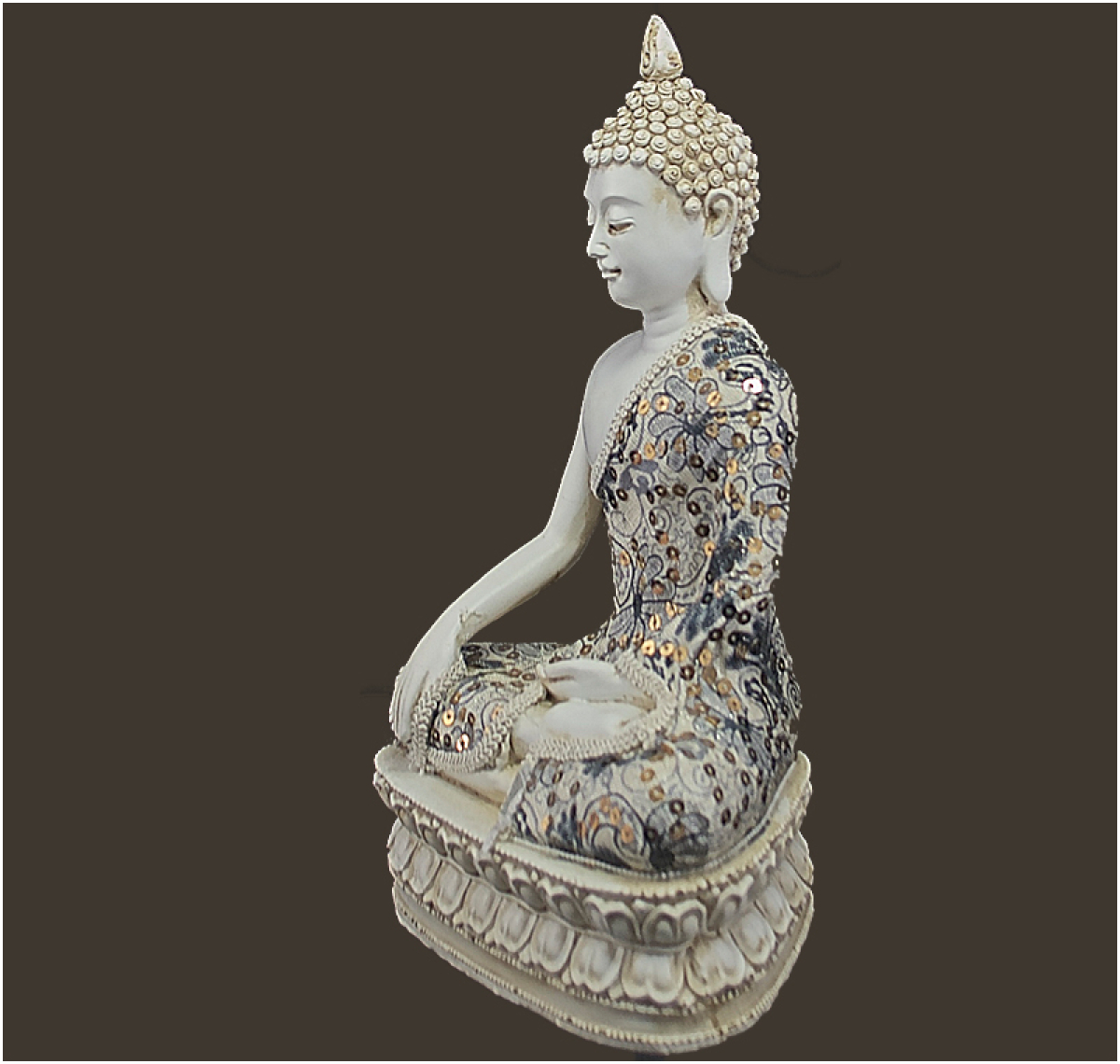 Buddha weiss Höhe: 29 cm