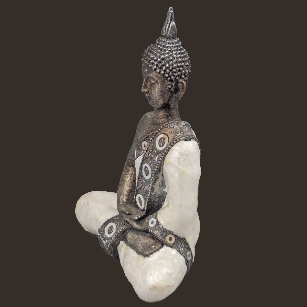 Perlmutt-Buddha in Meditationsstellung Höhe: 26 cm