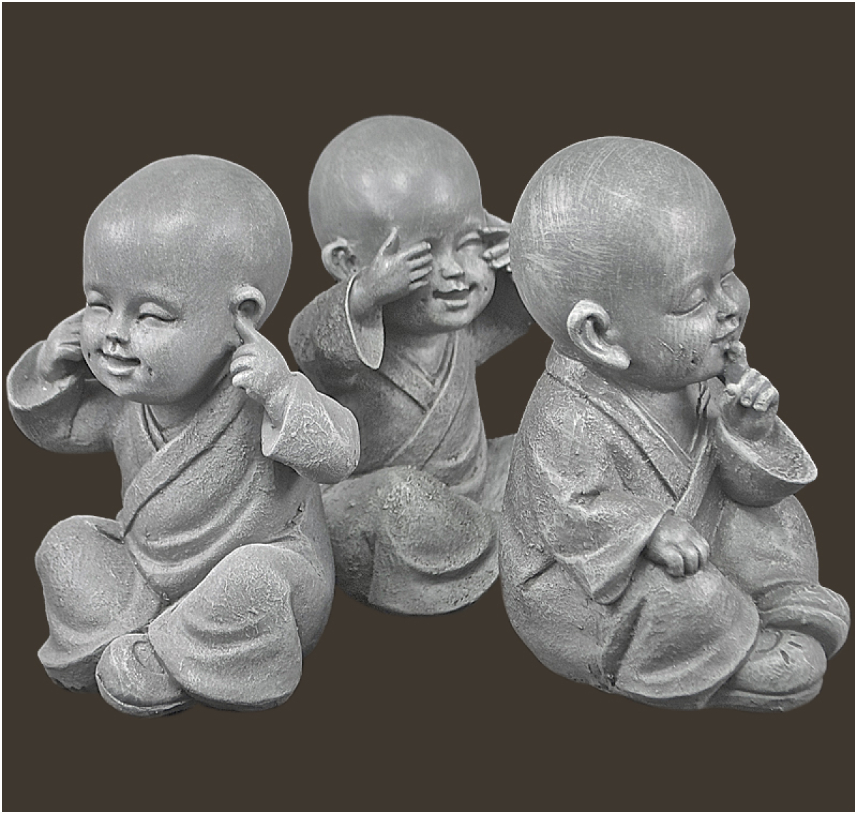 Shaolin-Set «Nichts hören, nichts sehen, nichts sagen» Höhe: 12 cm