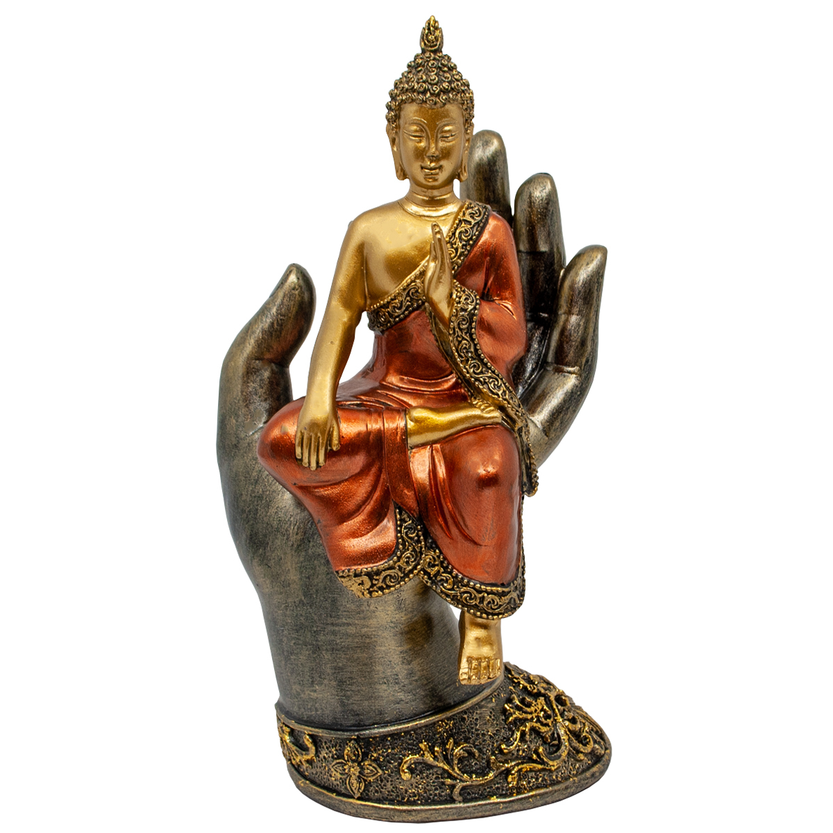 Thai Buddha in Hand sitzend Höhe: 23 cm