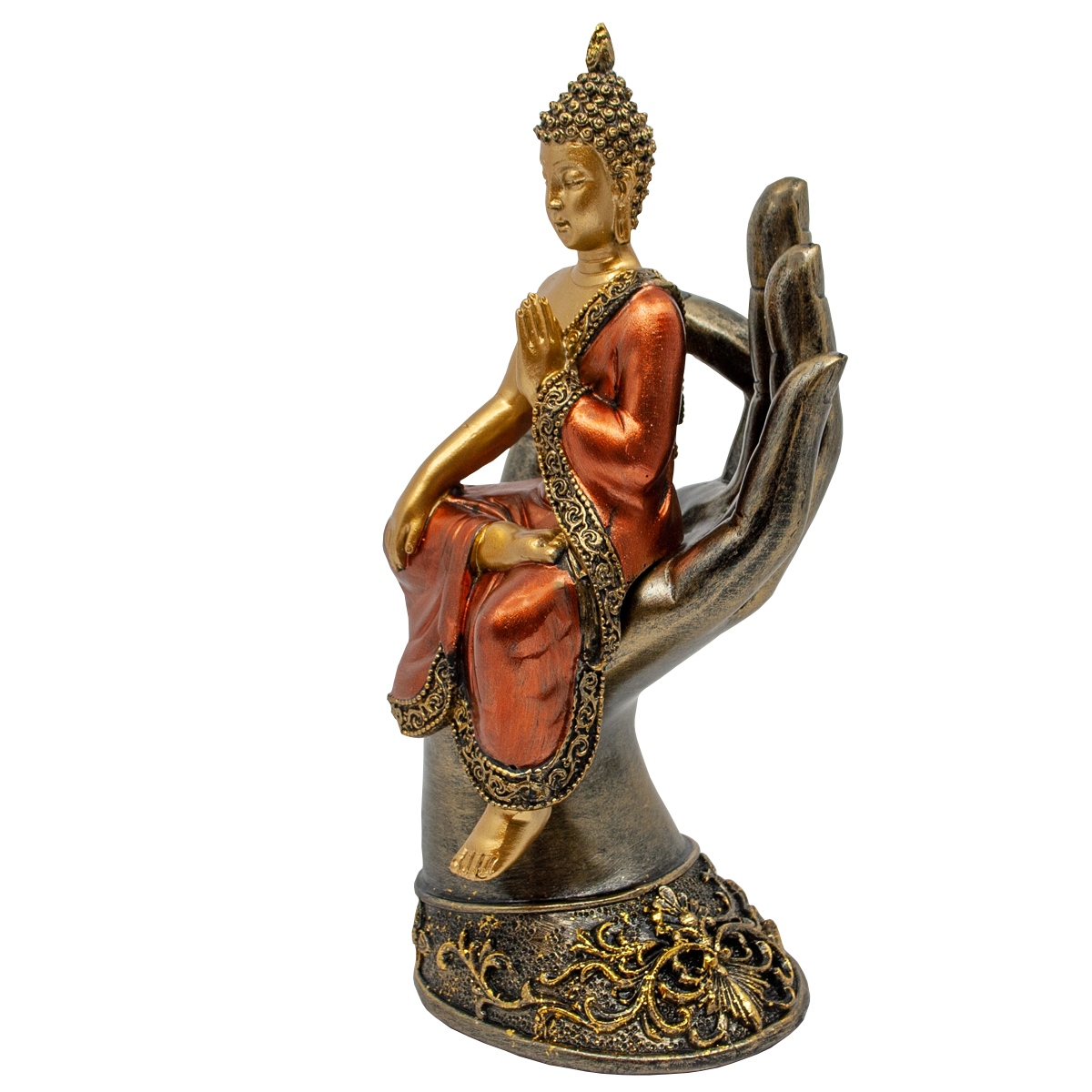 Thai Buddha in Hand sitzend Höhe: 23 cm