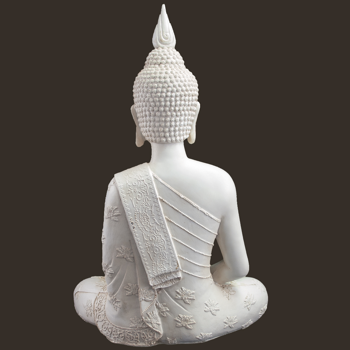 Weisser Meditations-Buddha Höhe: 40 cm