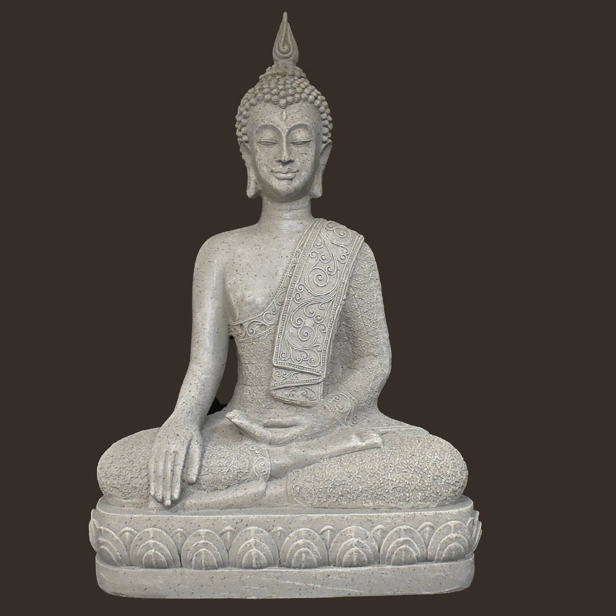 Buddha auf Sockel Höhe: 39 cm