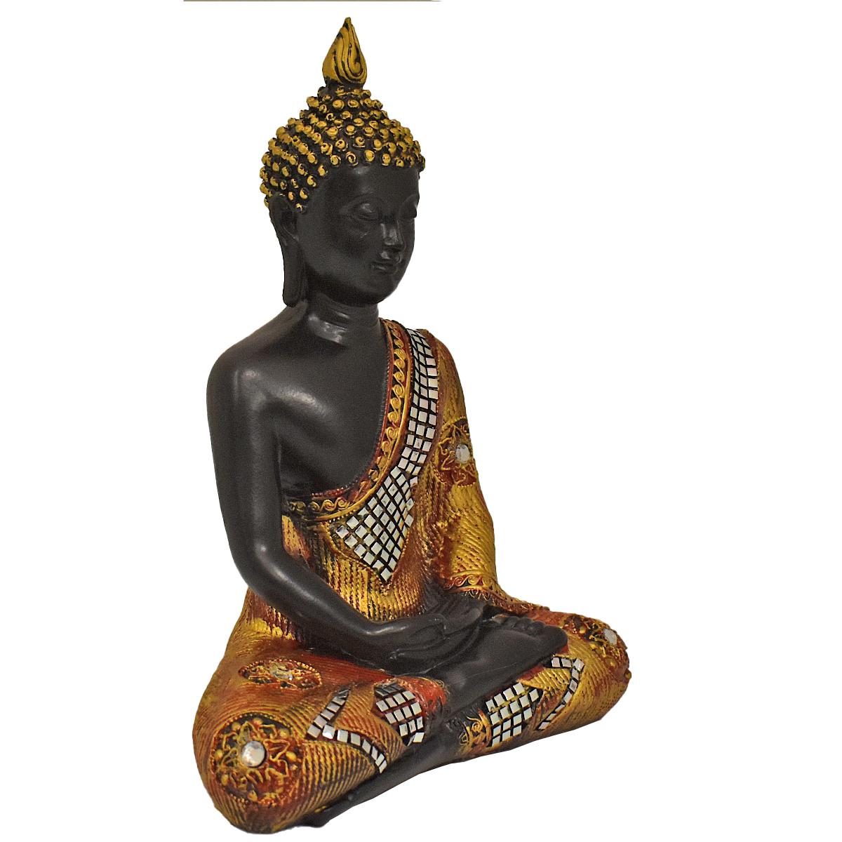 Buddha schwarz / gold Höhe: 27 cm