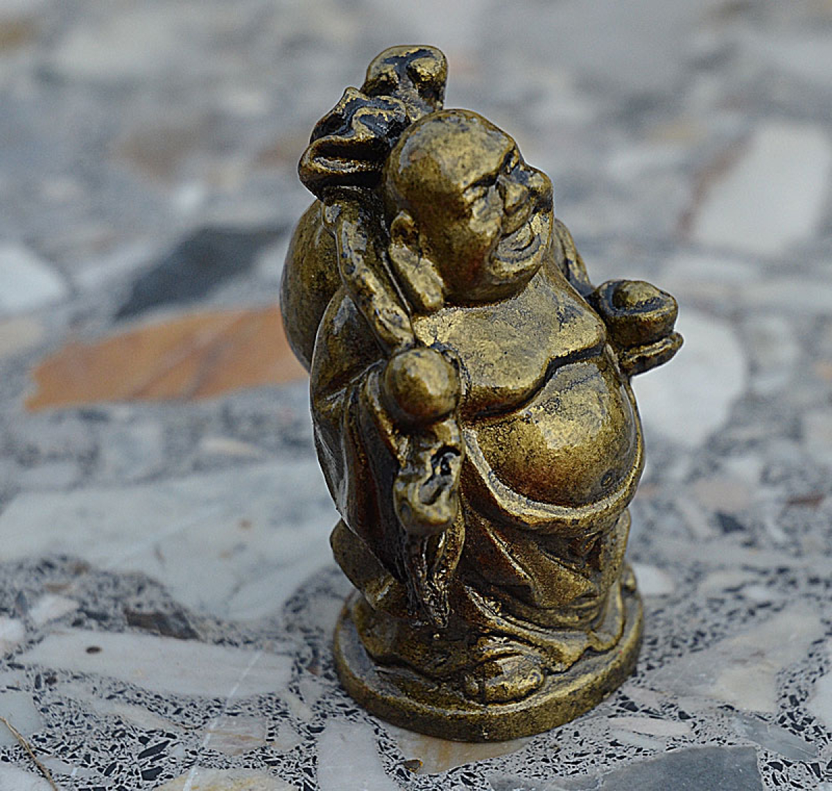 BUD4602-G Figur 3 Happy Buddhas zum Sammeln Höhe: 5 cm