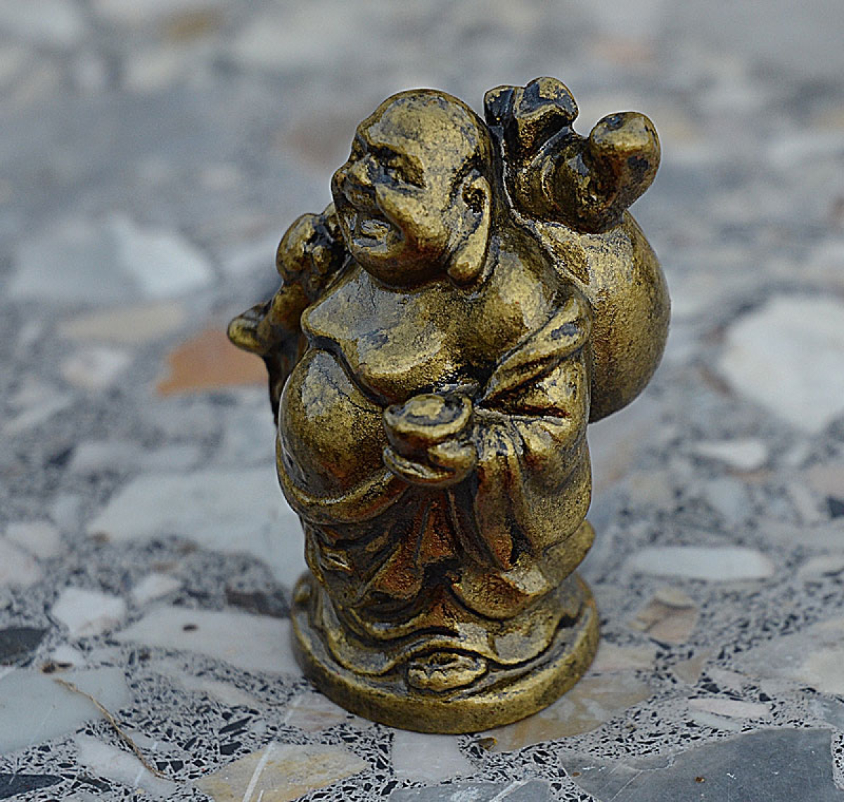 BUD4602-G Figur 3 Happy Buddhas zum Sammeln Höhe: 5 cm