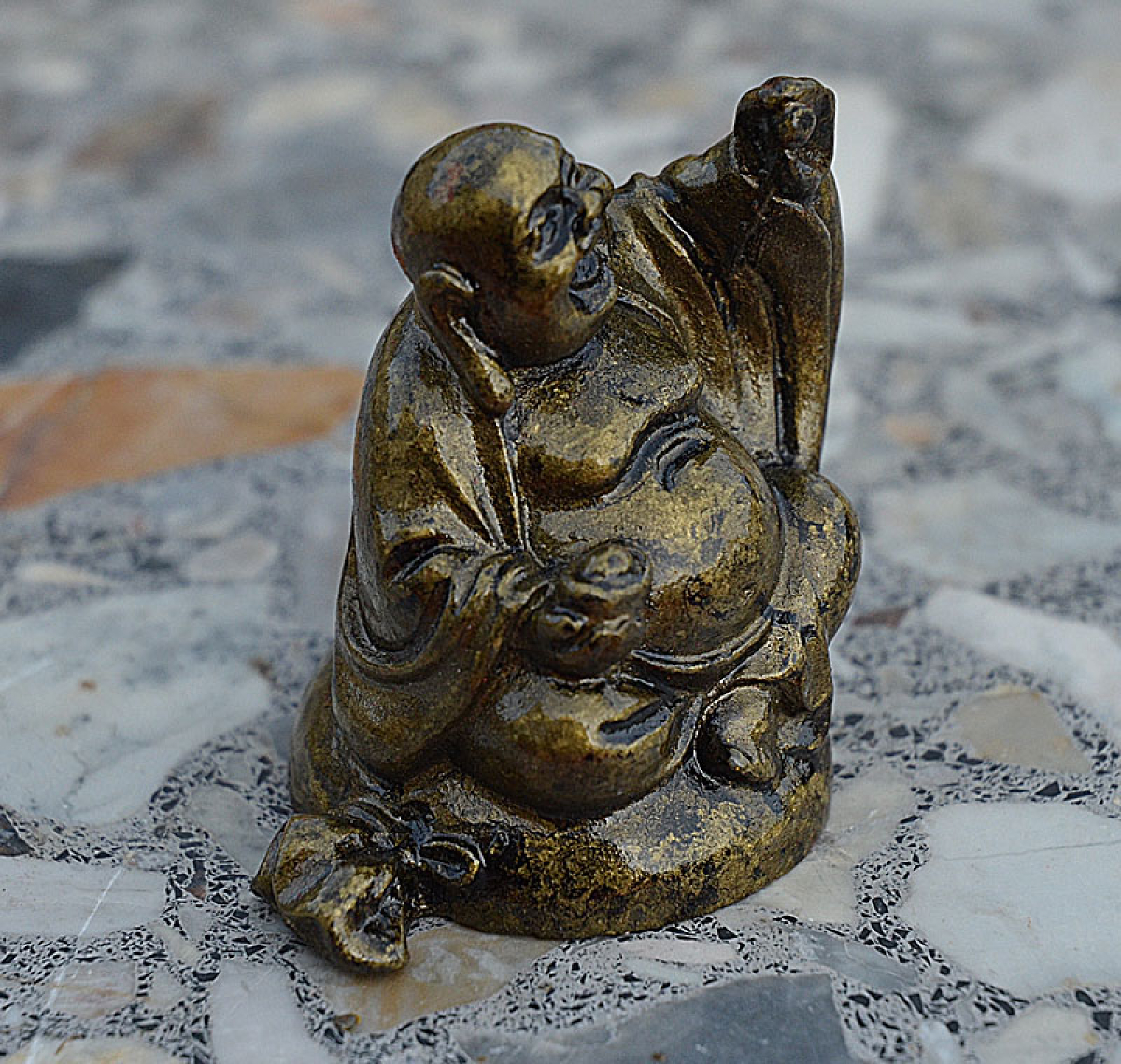 BUD4602-G Figur 4 Happy Buddhas zum Sammeln Höhe: 5 cm