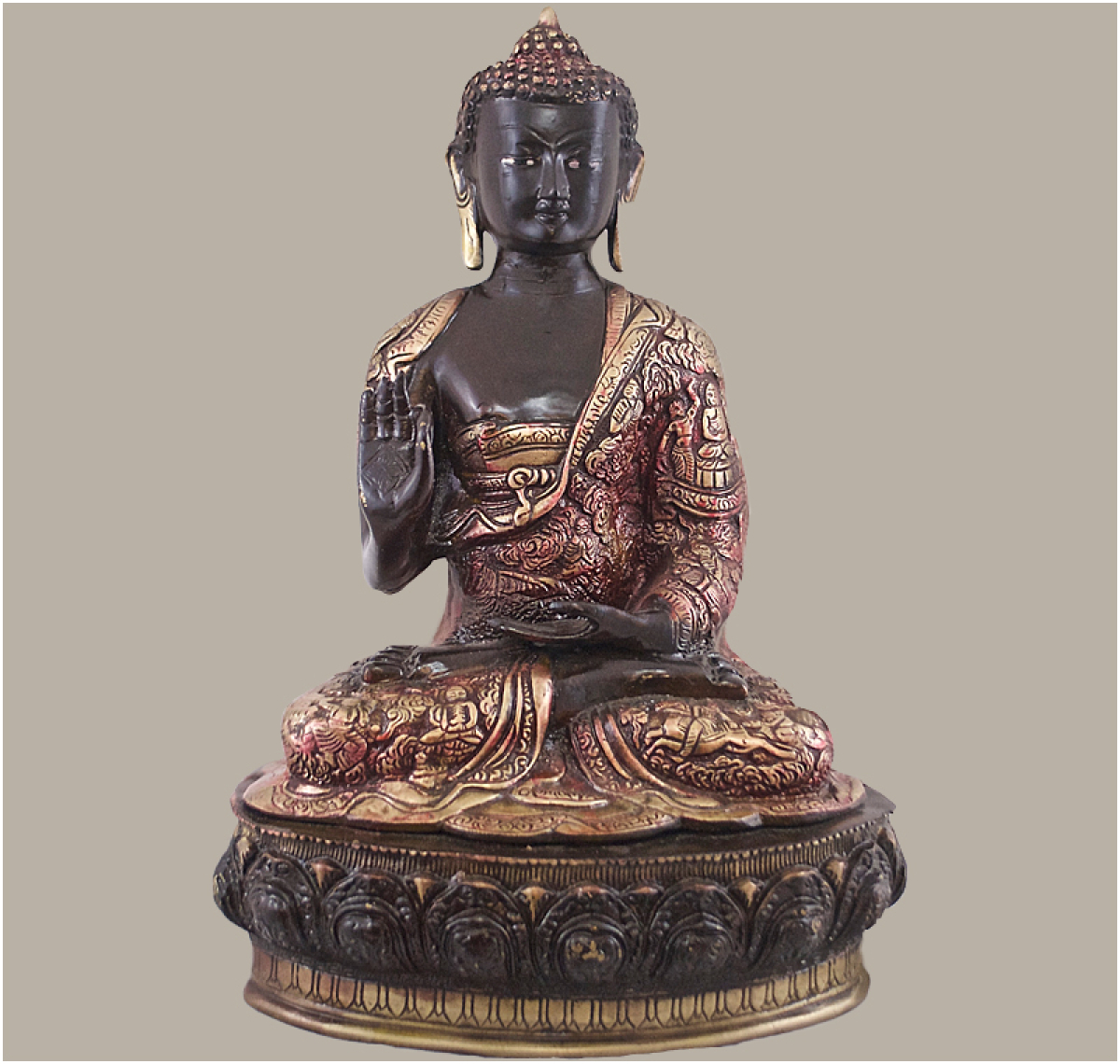 Thai Buddha Unikat-Bronzefigur Höhe: 36 cm