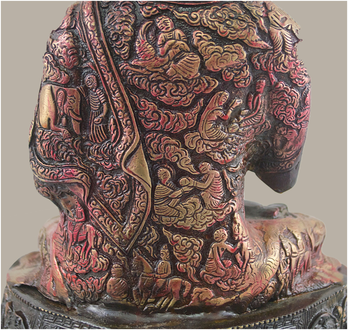 Thai Buddha Unikat-Bronzefigur Höhe: 36 cm