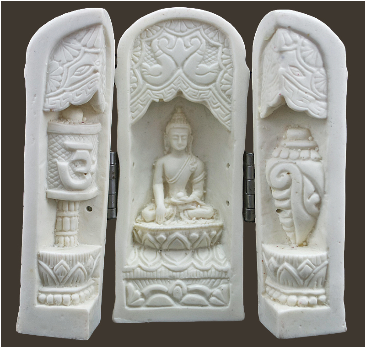 Buddha Triptychon Höhe: 12 cm