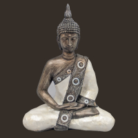 Perlmutt-Buddha in Meditationsstellung Höhe: 26 cm