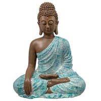 Buddha türkis/braun Höhe: 29 cm