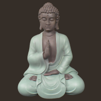 Thai-Buddha grün Höhe: 20 cm