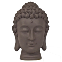 Buddha-Kopf schwarzbraun Höhe: 20 cm