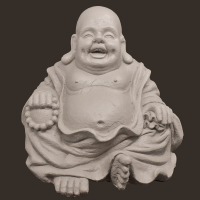 Lachender Buddha sitzend Höhe 35 cm