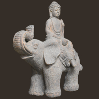 Buddha auf Elefant Höhe: 46 cm