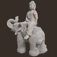 Buddha auf Elefant Höhe: 46 cm