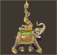 Thai Buddha auf Elefant (Figur 2) Höhe: 35 cm