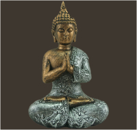 Buddha gold Lotussitz (Figur 2) Höhe: 18 cm