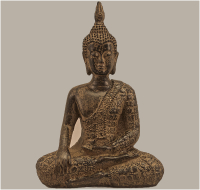 Buddha sitzend braun Höhe: 13 cm